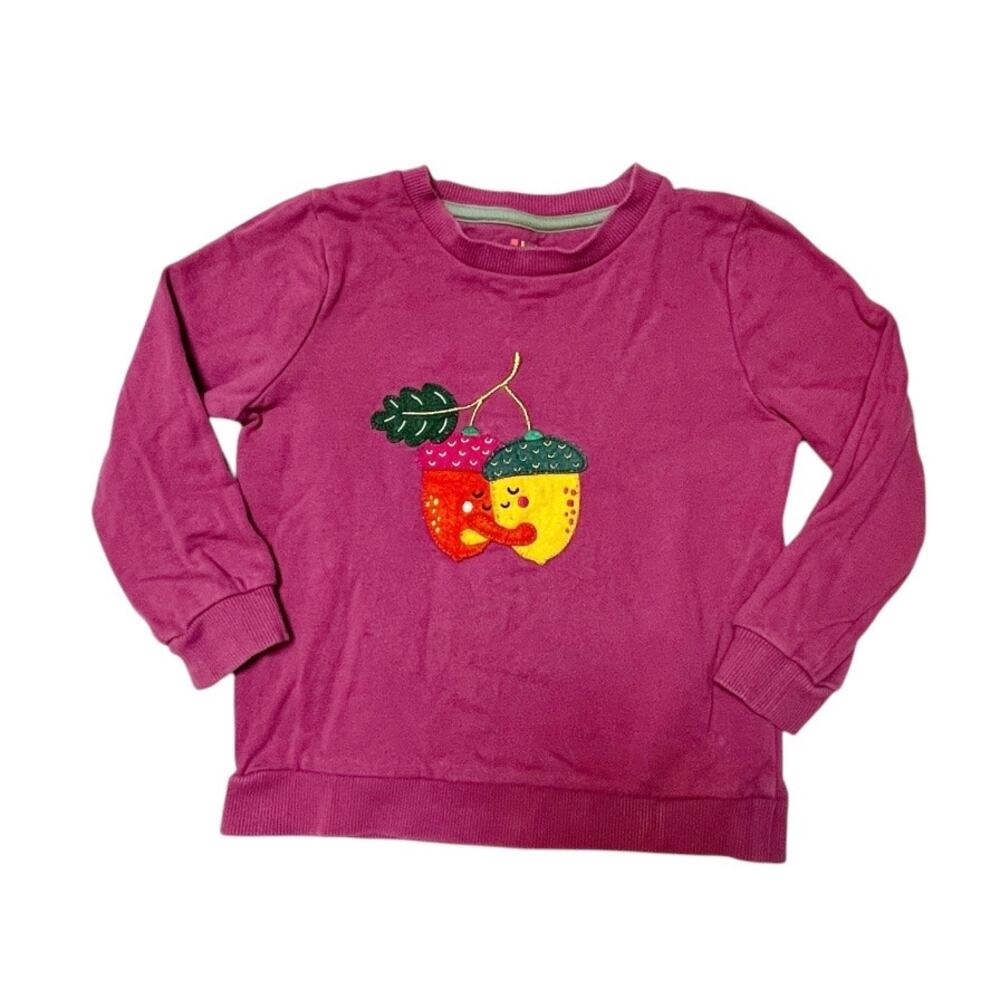 Mini Boden Acorn Appliqué Sweatshirt Size 2/3